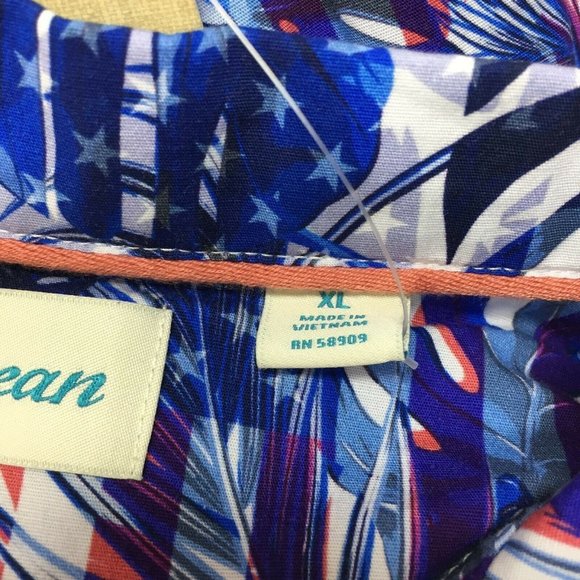 Caribbean Roundtree & Yorke Hawaiian Shirt Men's Size XL Tropical Vacation NWT - Picture 5 of 12